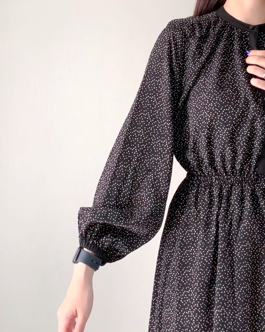 しまむらのおすすめファッションアイテム「ハートドットハイショクOP」