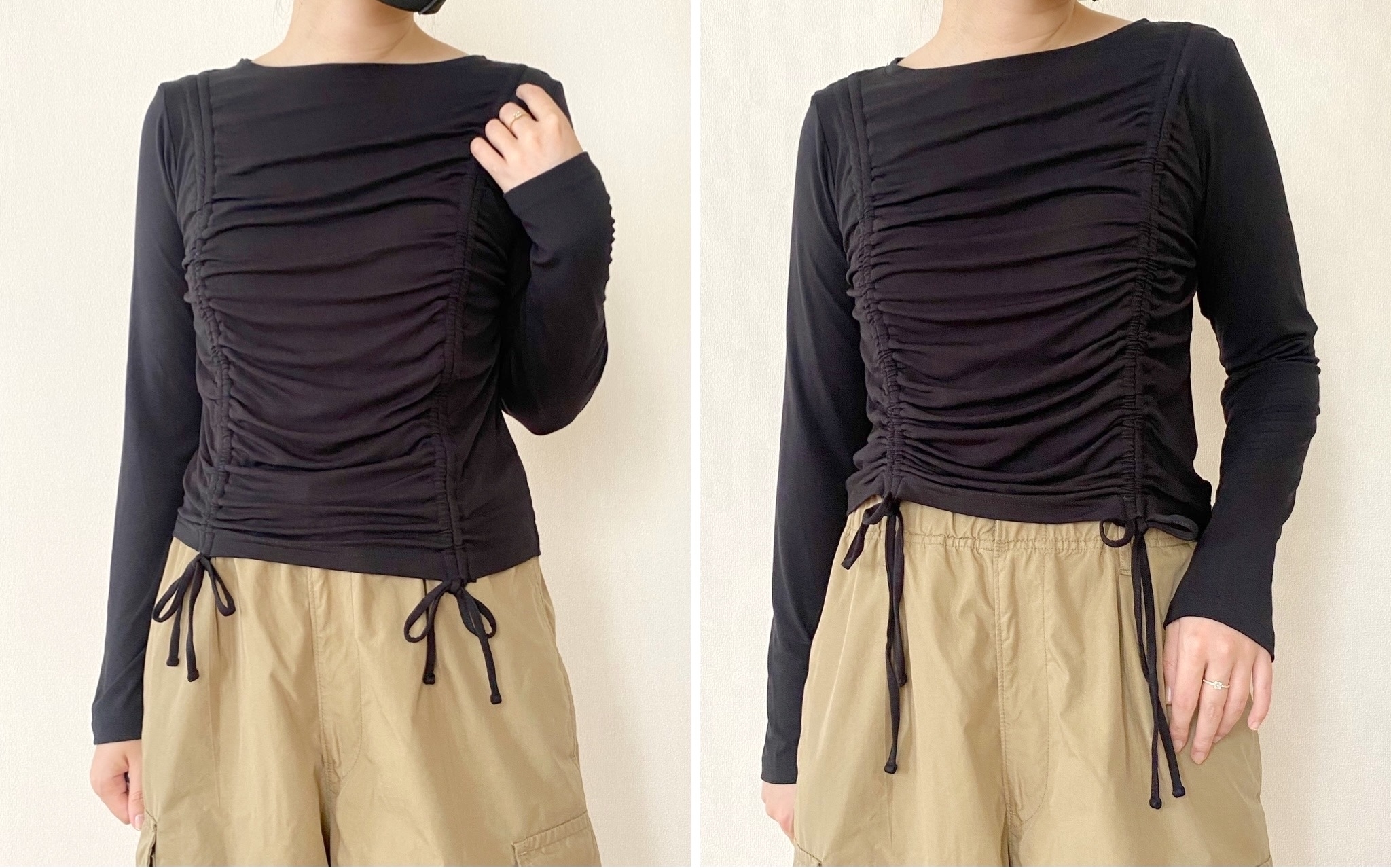 GU（ジーユー）のおすすめファッションアイテム「ルーシングT（長袖）Q」