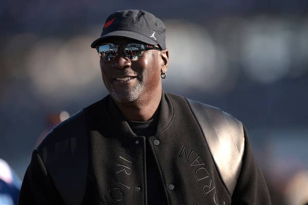 Michael Jordan repping the Jordan brand.