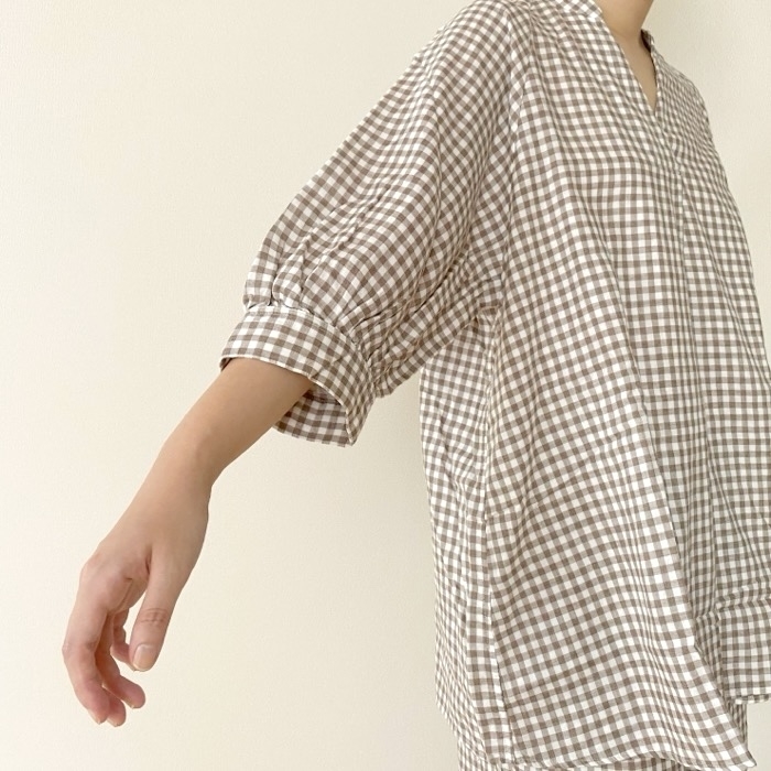 無印良品のおすすめファッションアイテム「婦人 二重ガーゼ 七分袖チュニックパジャマ」