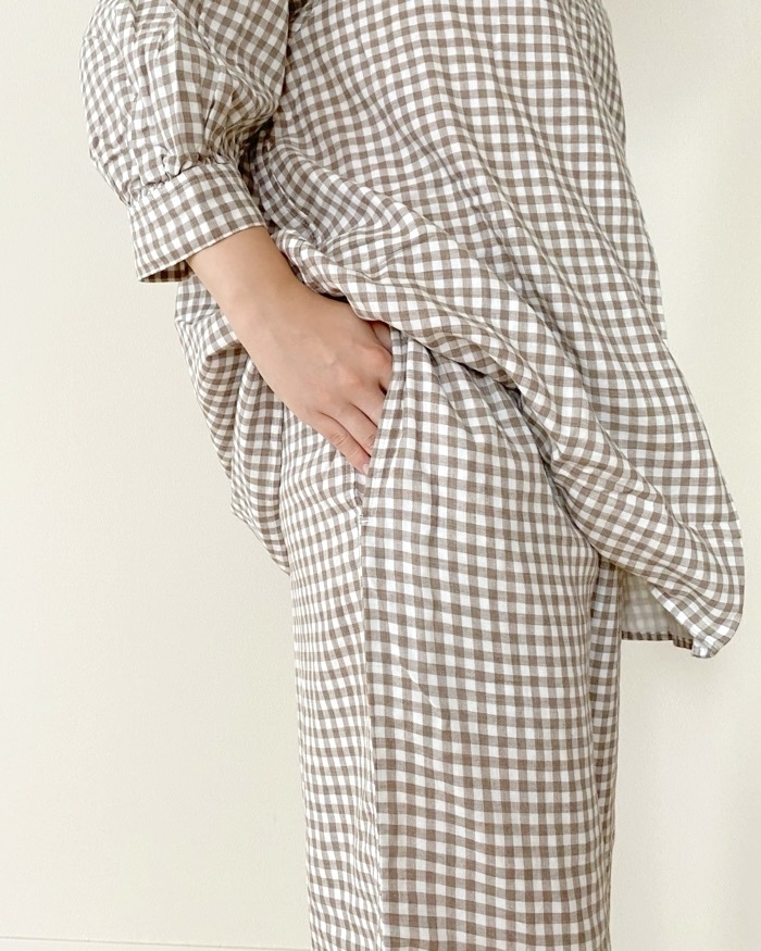 無印良品のおすすめファッションアイテム「婦人 二重ガーゼ 七分袖チュニックパジャマ」