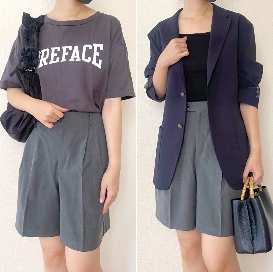 ＧＵ（ジーユー）のおすすめアイテム「Wタックショートパンツ」のコーディネート