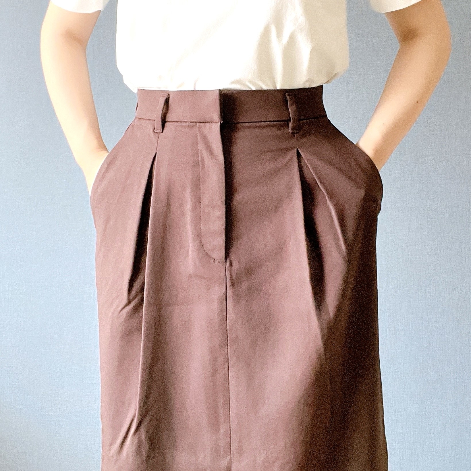 無印良品のオススメのスカート「婦人 撥水 ストレートスカート」