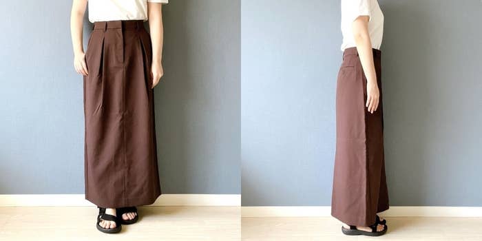 無印良品のオススメのスカート「婦人 撥水 ストレートスカート」