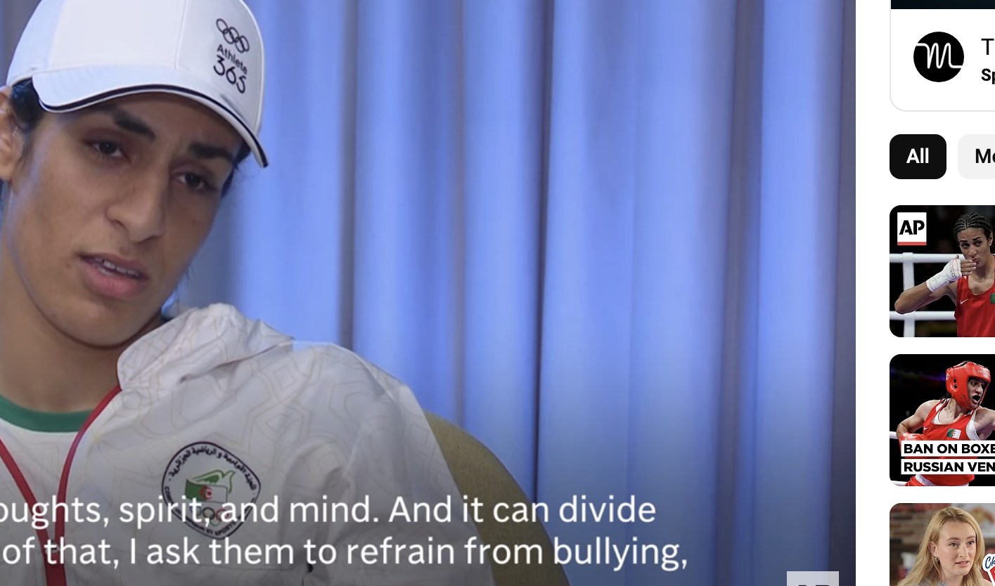 Olympics boxer Iman Khelif calls for an end to bullying, says &quot;it can destroy people,&quot; in an Associated Press video on YouTube