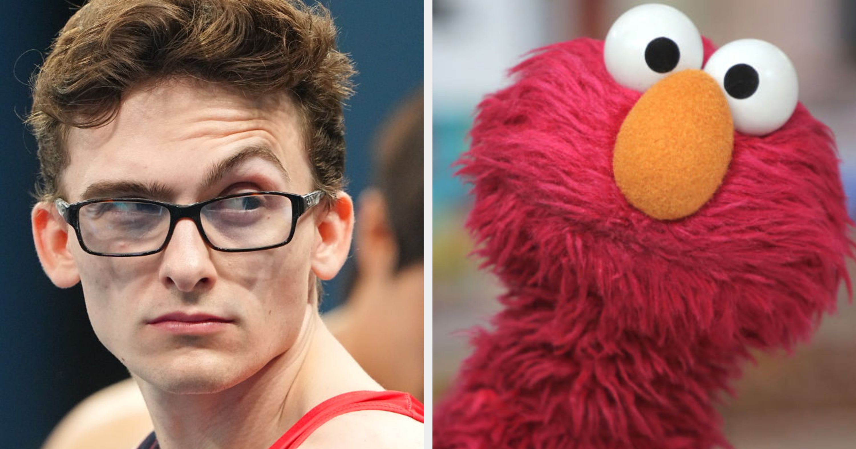 The Nerdy Pommel Horse Guy, Steve, Just Had The Cutest Interaction With Elmo