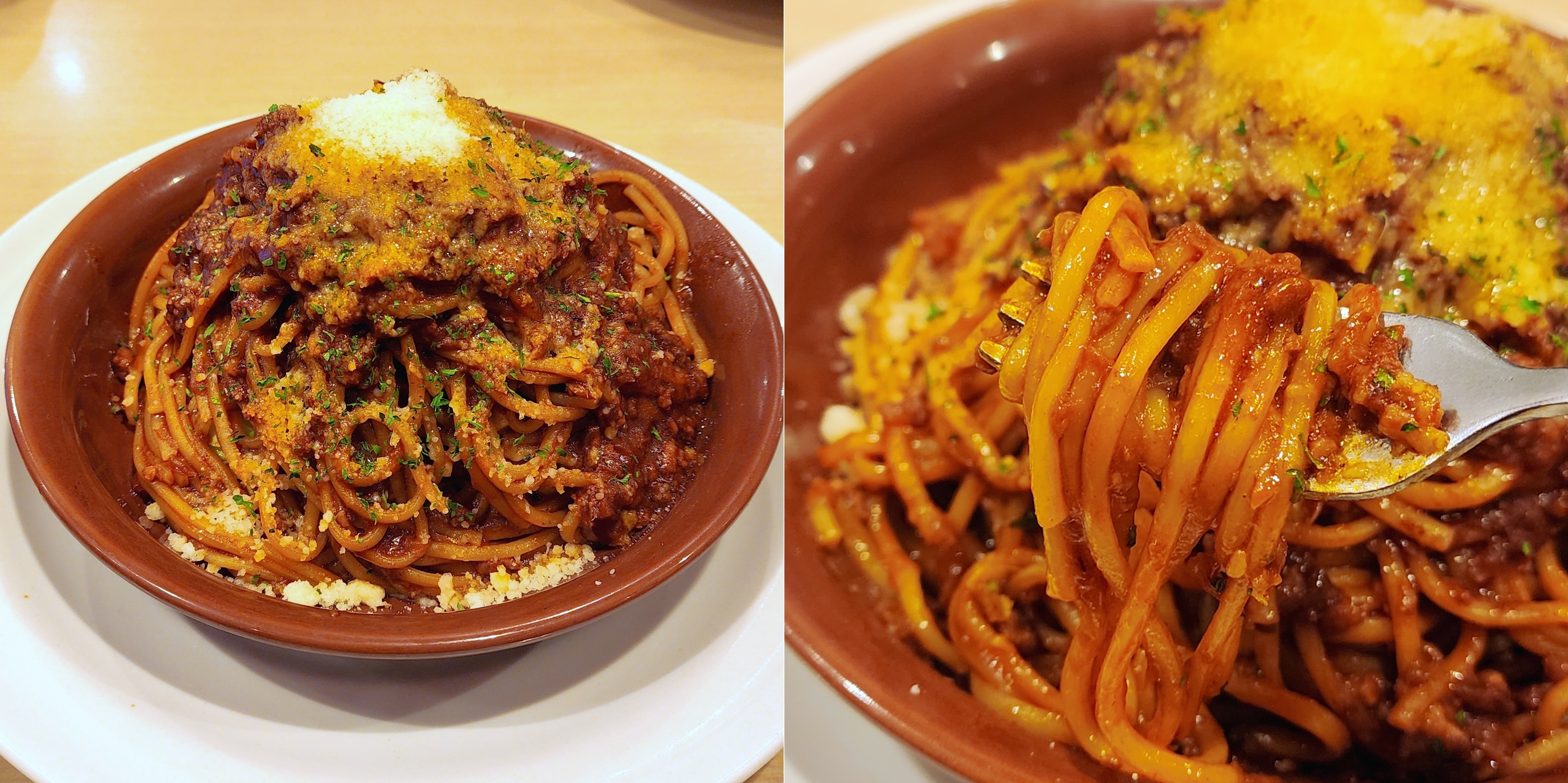 ガストのおすすめメニュー「富士山大盛りミートソース」