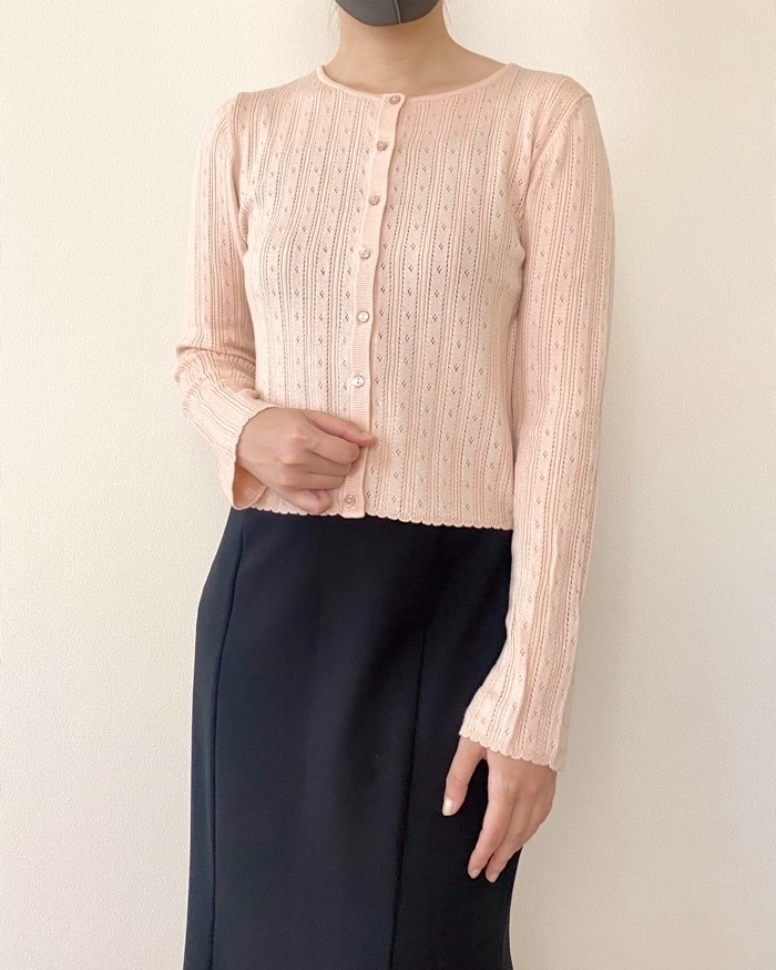 GUのおすすめコーデ「ポインテールカーディガンNTQ+E」