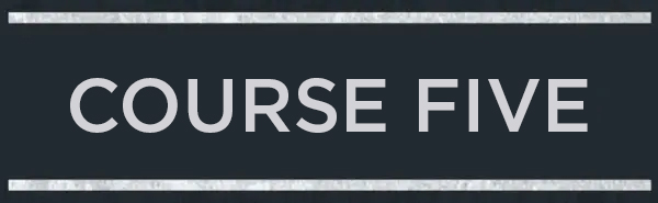 &quot;Course Five&quot; sign displayed between two horizontal bars