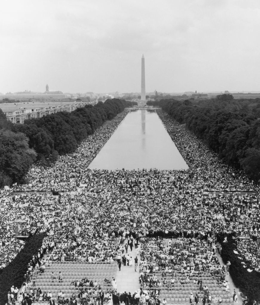 A crowd of people at the March on Washington