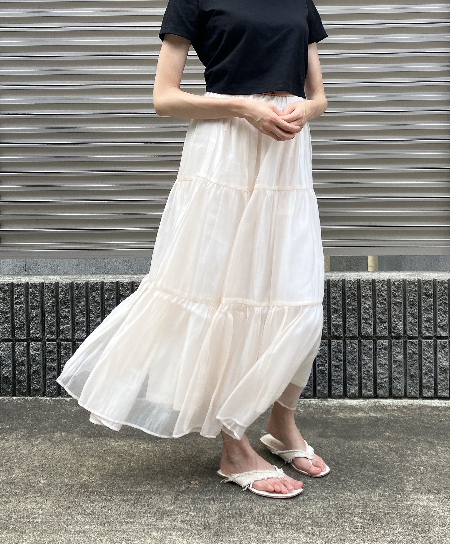 Honeys（ハニーズ）のおすすめスカート「ティアードロングスカート」