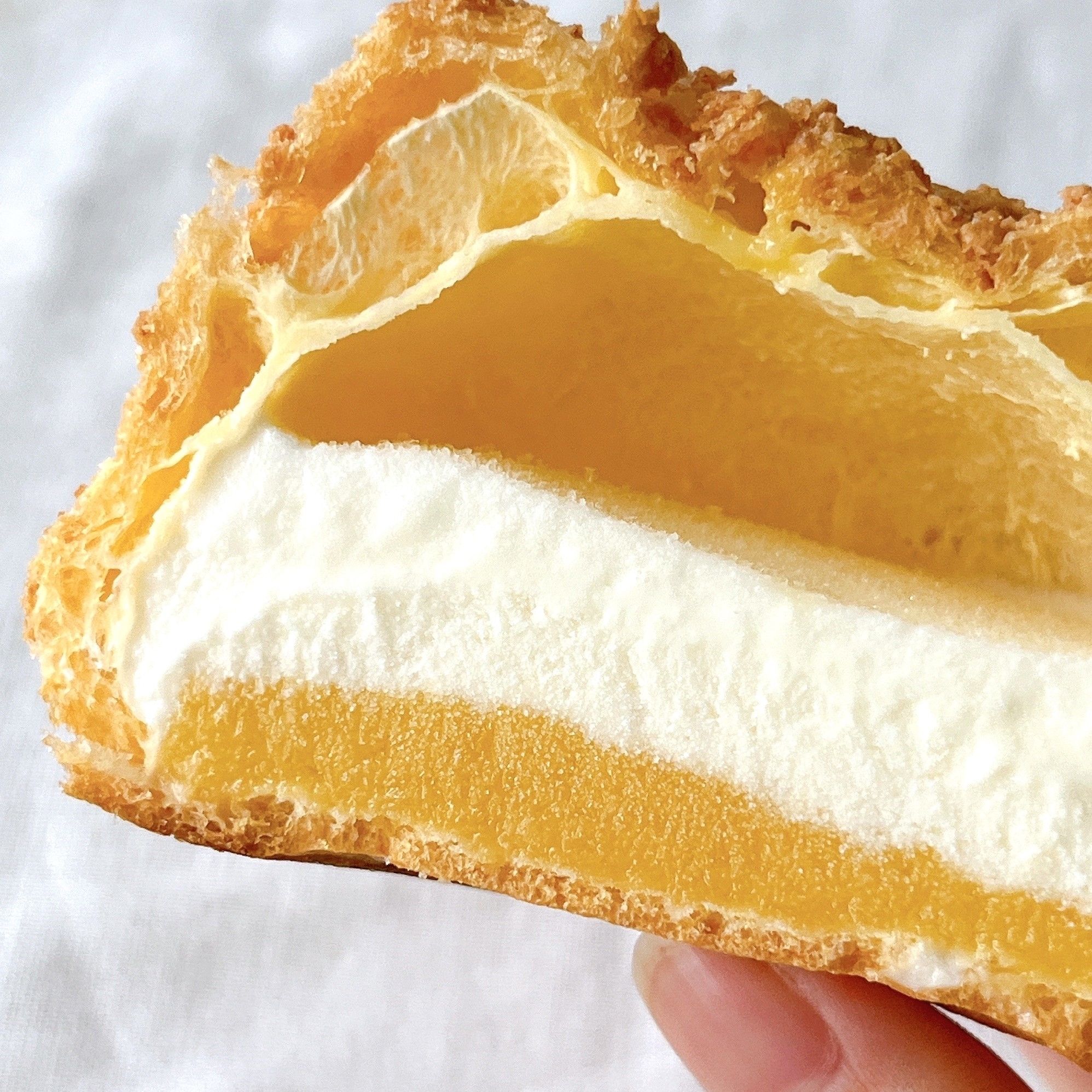 セブン-イレブンのおすすめアイス「カスタード&ミルクのザクッキーダブルシュー」