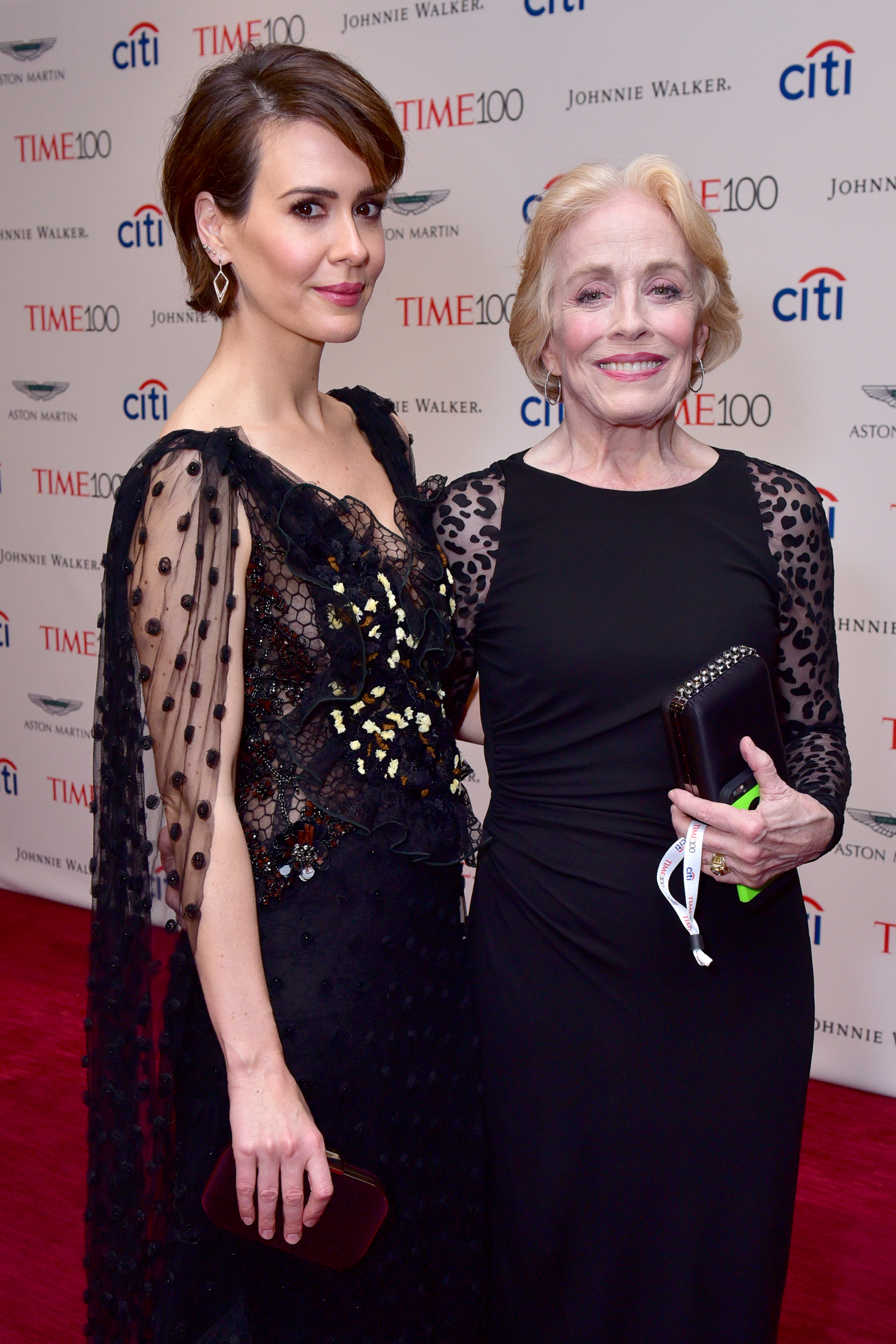 Closeup of Sarah Paulson and Holland Taylor