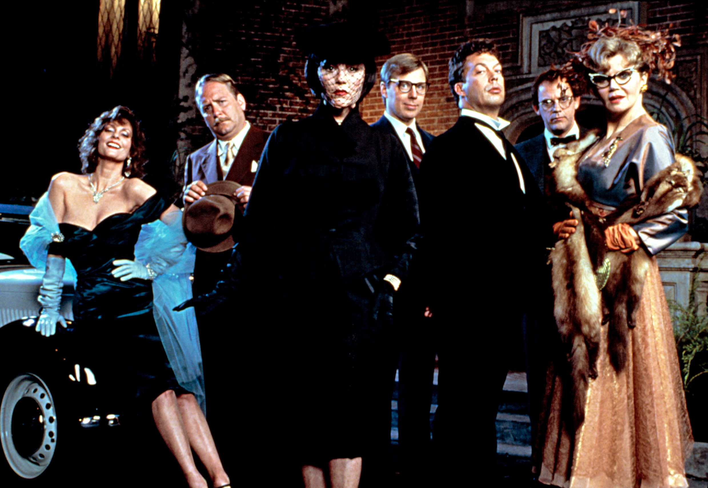 Lesley Ann Warren, Martin Mull, Madeline Kahn, Michael McKean, Tim Curry, Christopher Lloyd, Eileen Brennan in "Clue"
