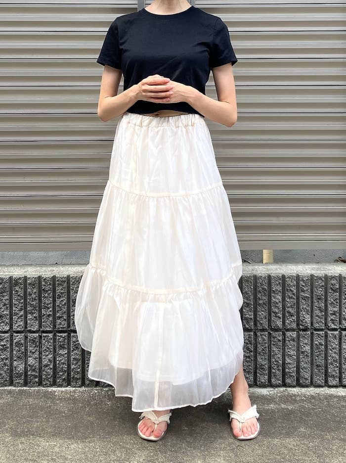 Honeys(ハニーズ)のおすすめ楽ちんボトムス「ティアードロングスカート」