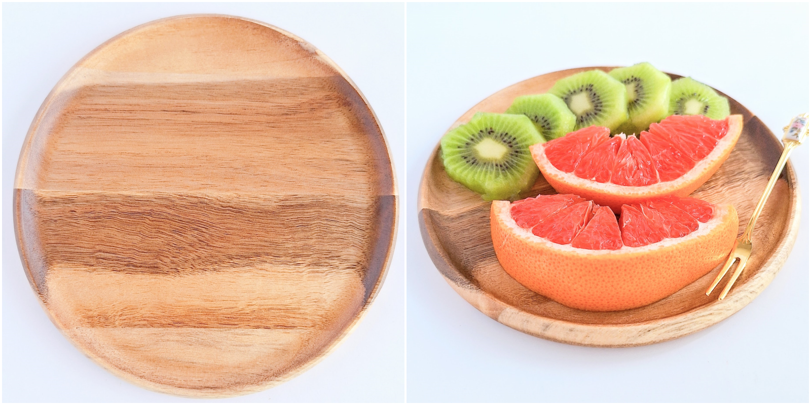 無印良品のおすすめキッチングッズ「アカシア お皿にもなるカッティングボード 丸型」