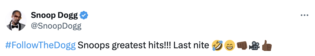 Screenshot of a tweet