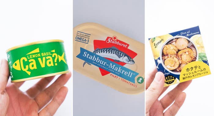 カルディのおすすめフード「岩手県産 サヴァ缶 国産サバのレモンバジル味 170g」「スタブラ サバフィレ(サバのトマトソース煮)」「ホタテとマッシュルームの瀬戸内レモンアヒージョ」