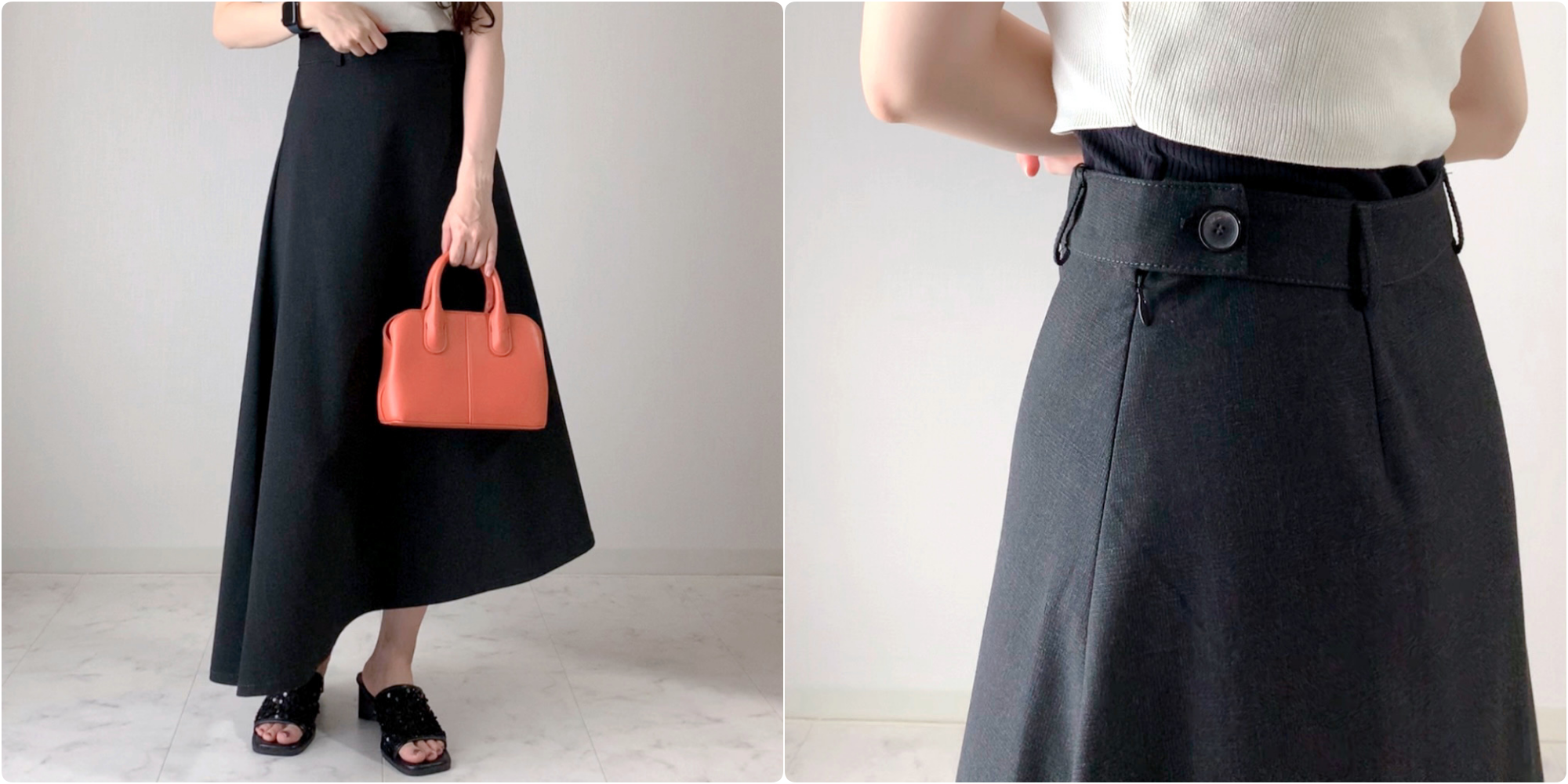 ZARAのオススメのスカート「ZW COLLECTION アシンメトリー ケープ」