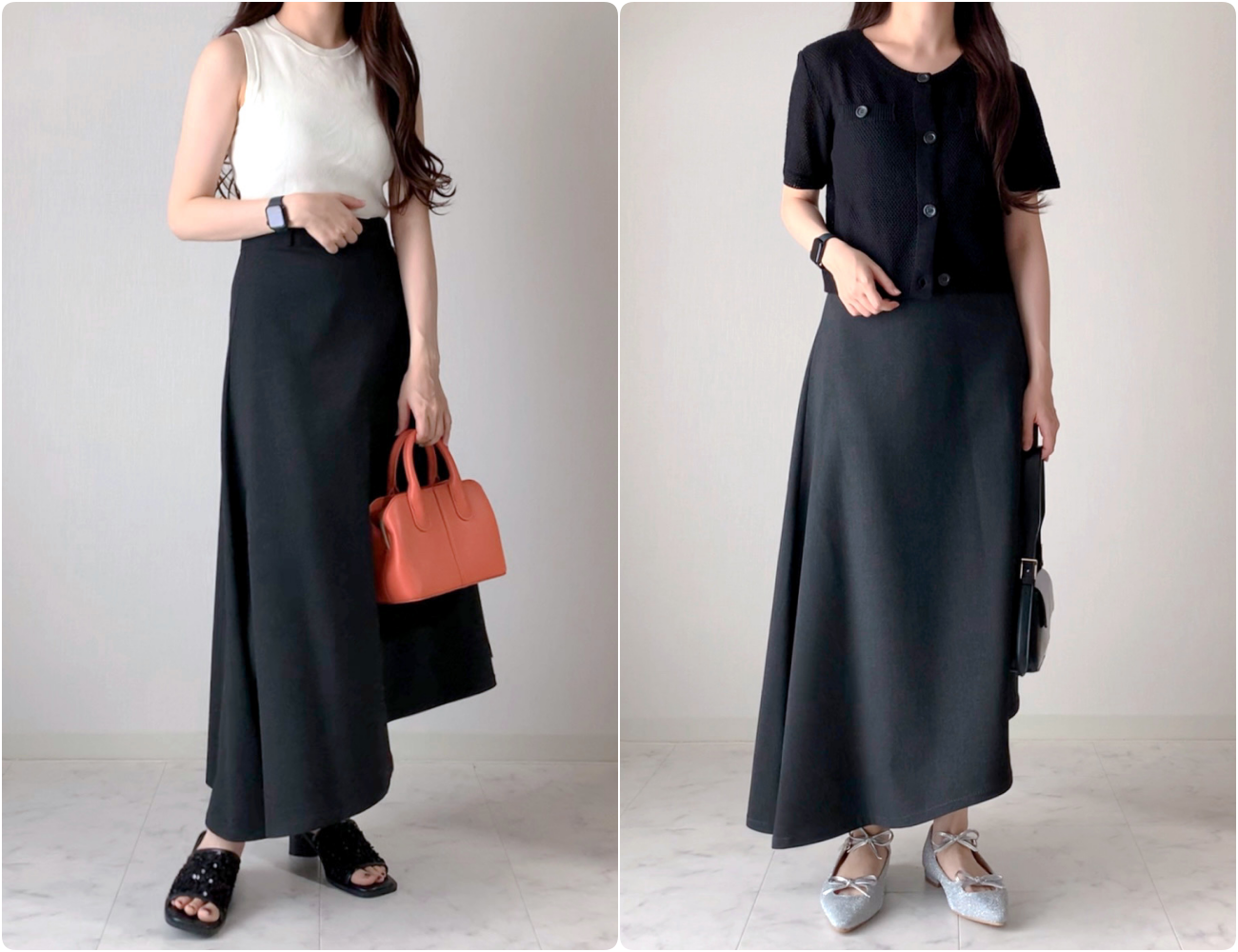 ZARAのオススメのスカート「ZW COLLECTION アシンメトリー ケープ」のコーディネート