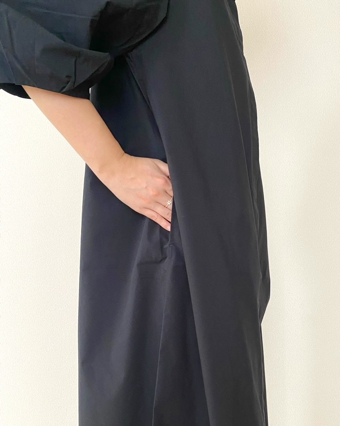 無印良品のおすすめファッションアイテム「婦人 乾きやすいブロード 七分袖ワンピース」