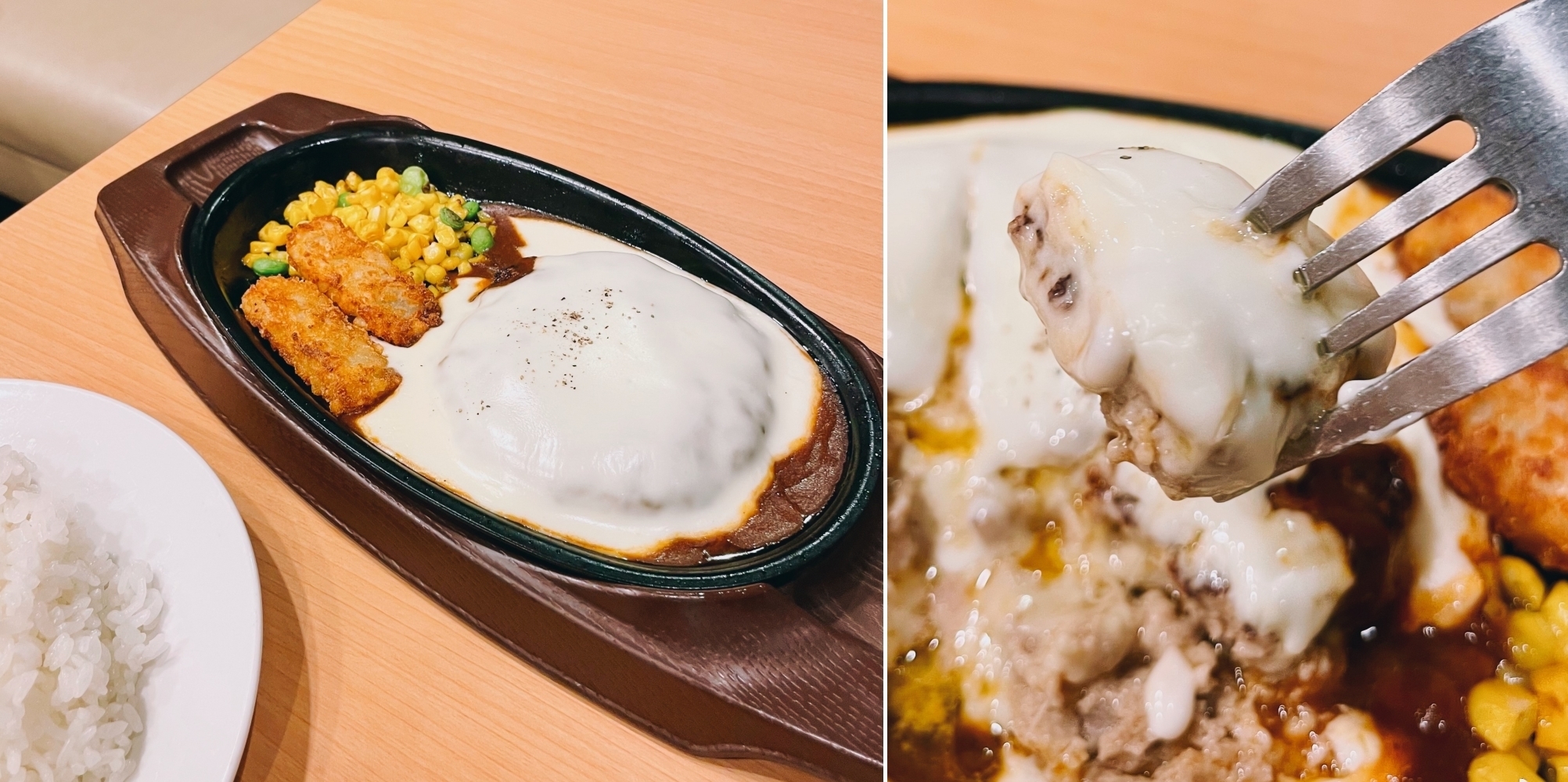 ガストのおすすめグルメ「チーズONチーズINハンバーグ」