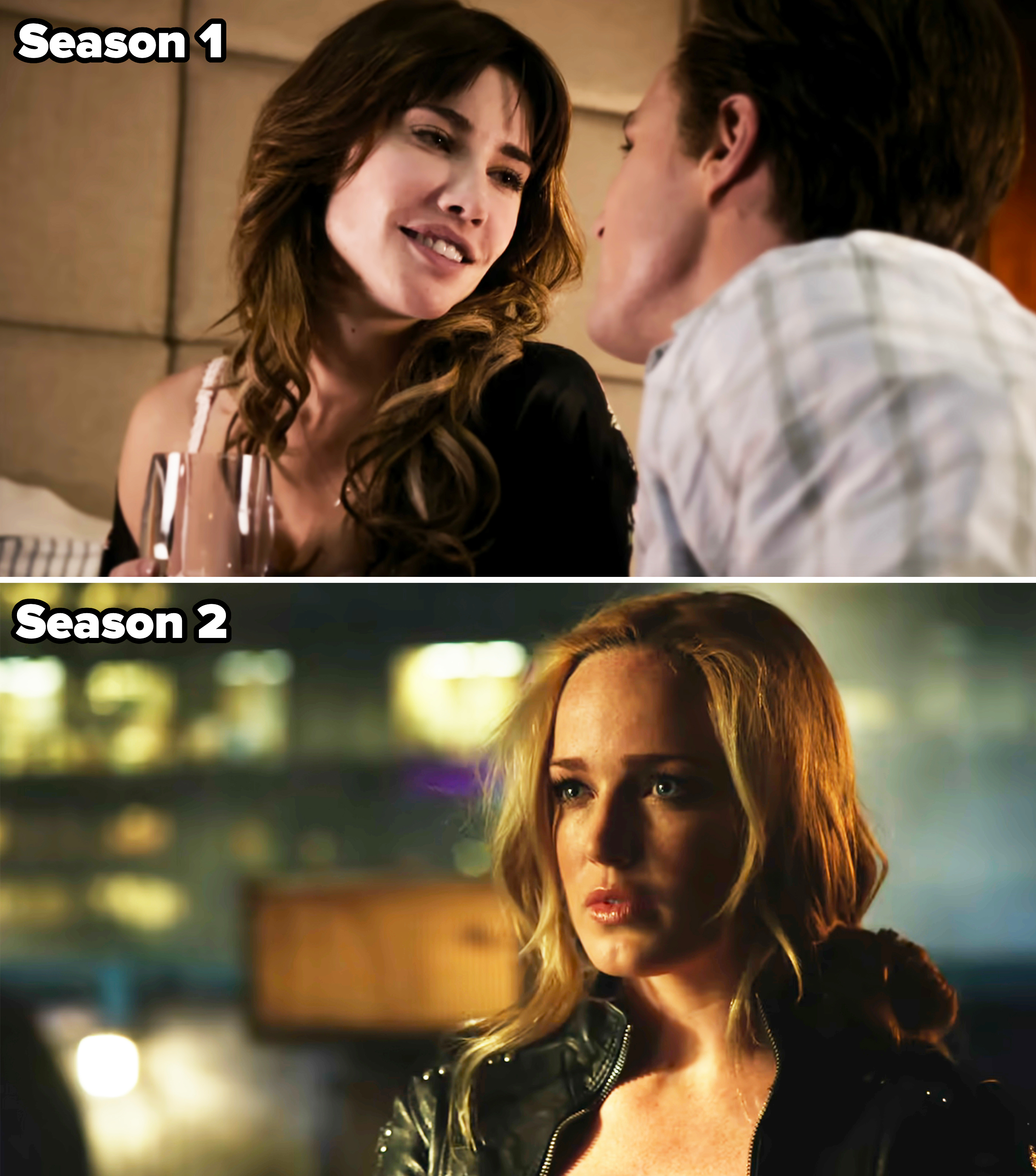 Jacqueline MacInnes Wood as Sara Lance in the "Arrow" pilot vs. Caity Lotz as Sara in Season 2
