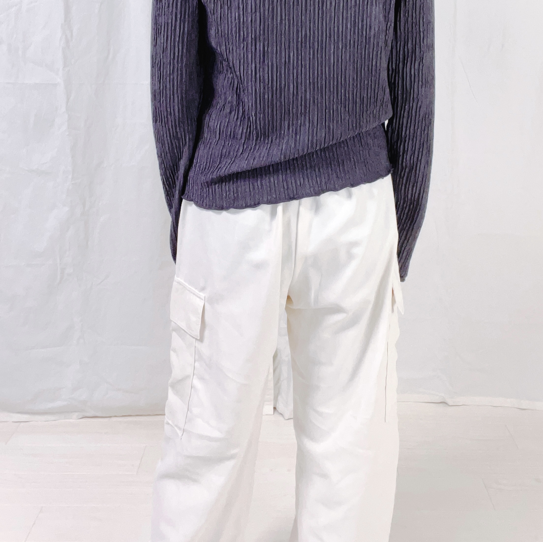 しまむらのおすすめファッションアイテム「マイクロコールカーゴPT97」