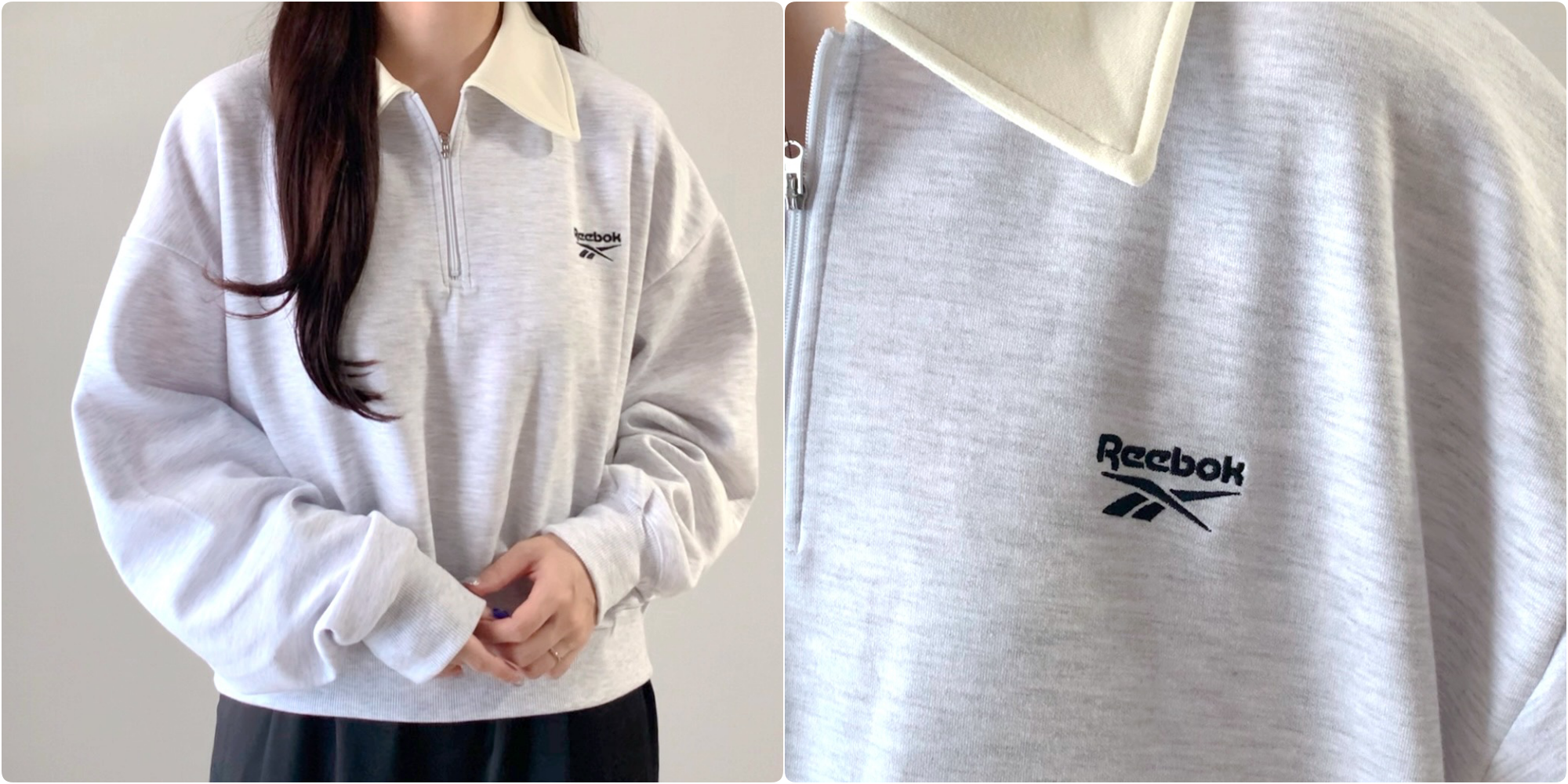 しまむらのオススメのトップス「RBダンボハーフZIPTR」