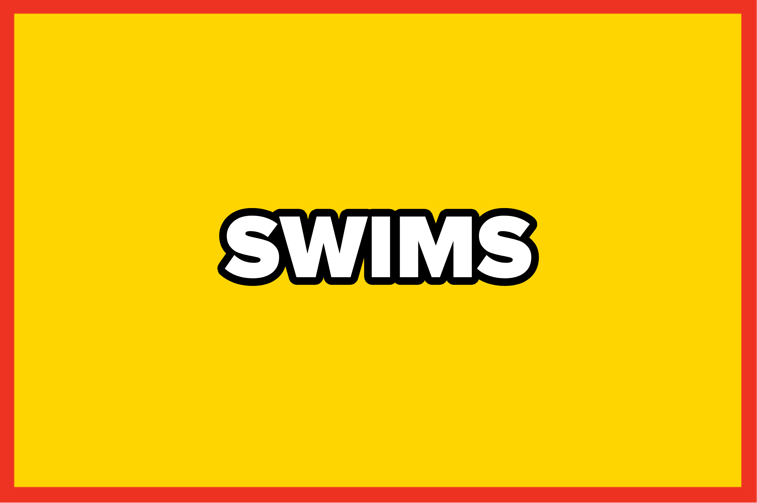 Solid yellow rectangle with a red border
