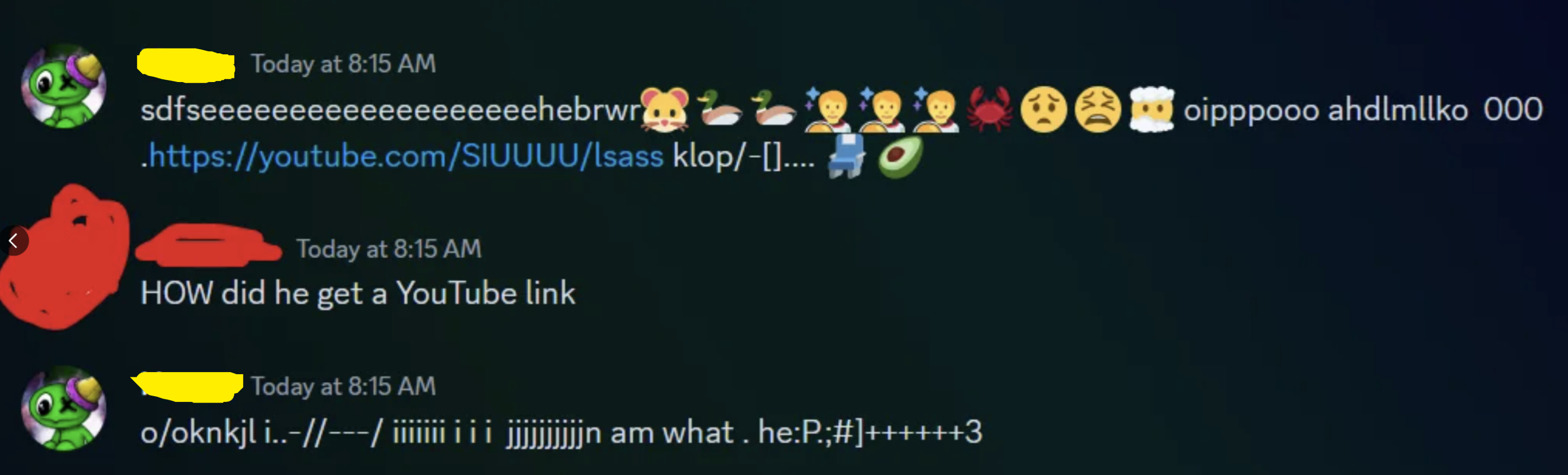 Person texting in group chat in their sleep