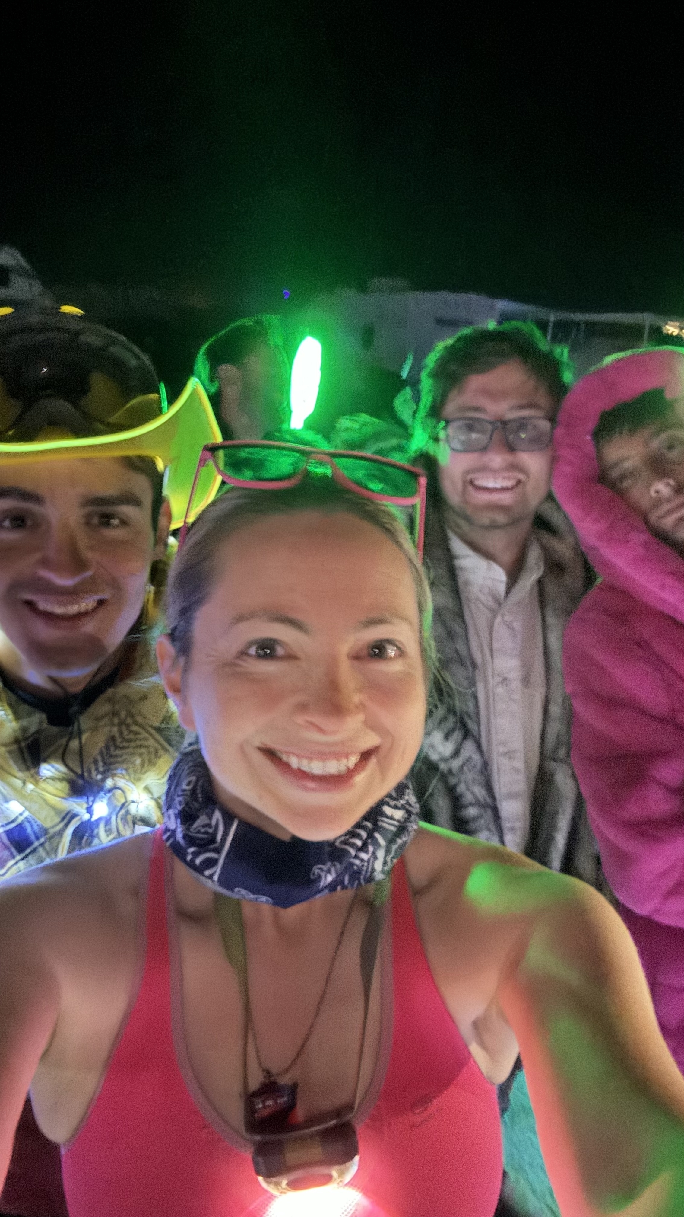 Runner and friends gather at the start of the race