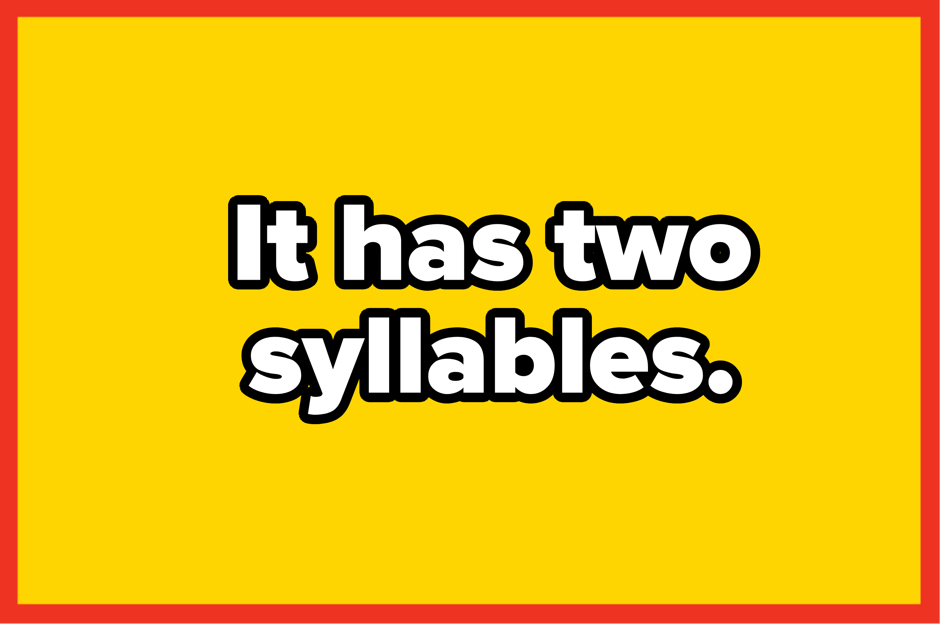 A blank yellow rectangle with a red border