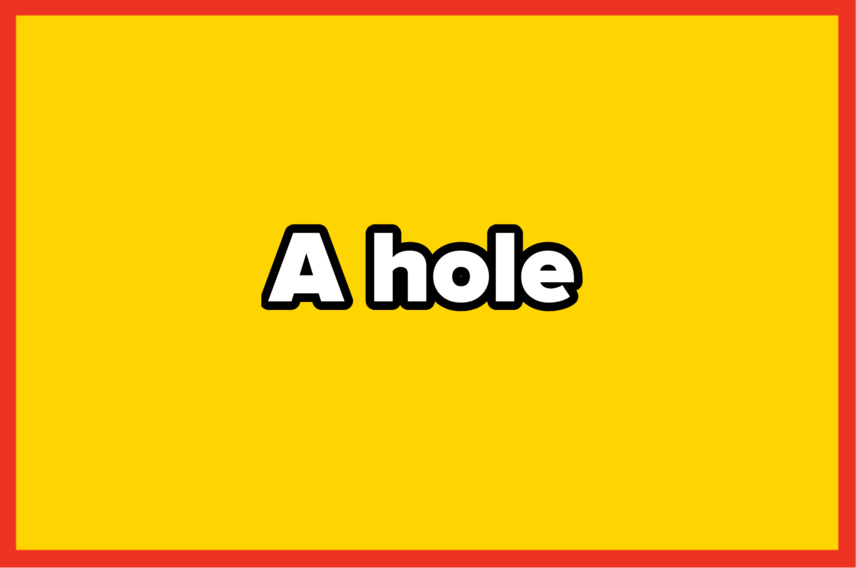A yellow rectangle with a red border