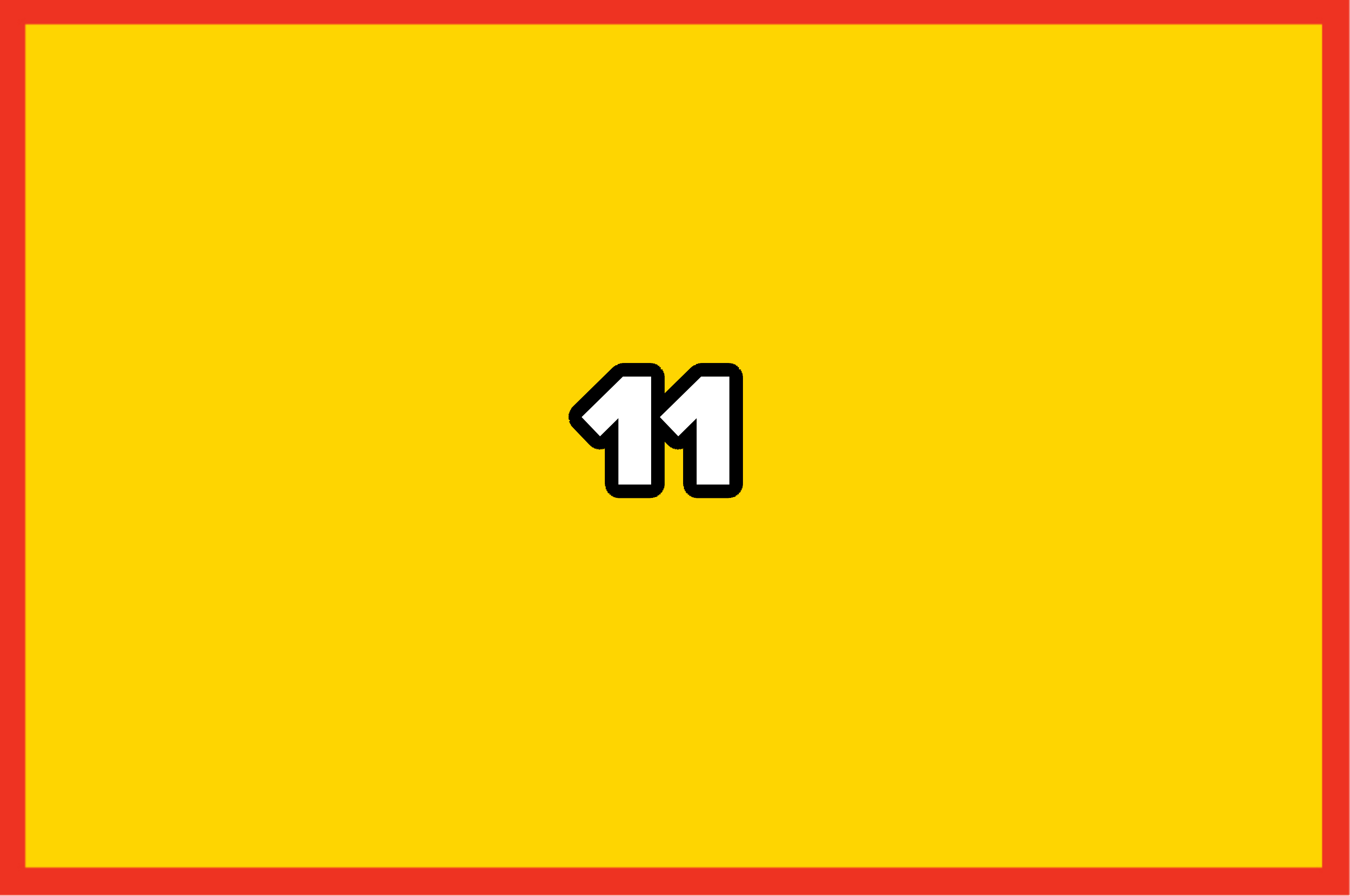 A solid yellow rectangle with a red border. No other elements or text are present in the image