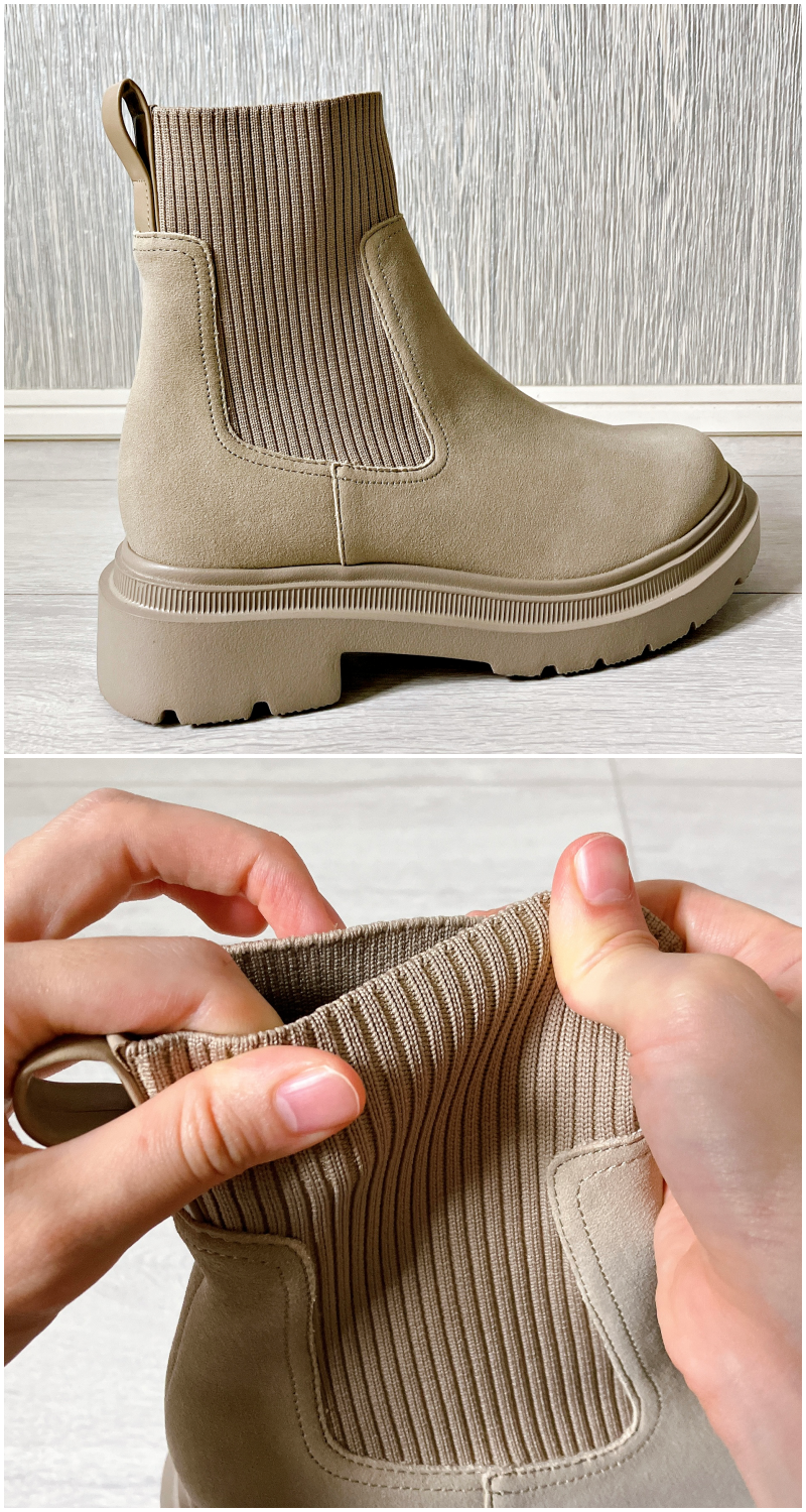 GU（ジーユー）のおすすめ秋物シューズ「リブニットソックスブーツ」