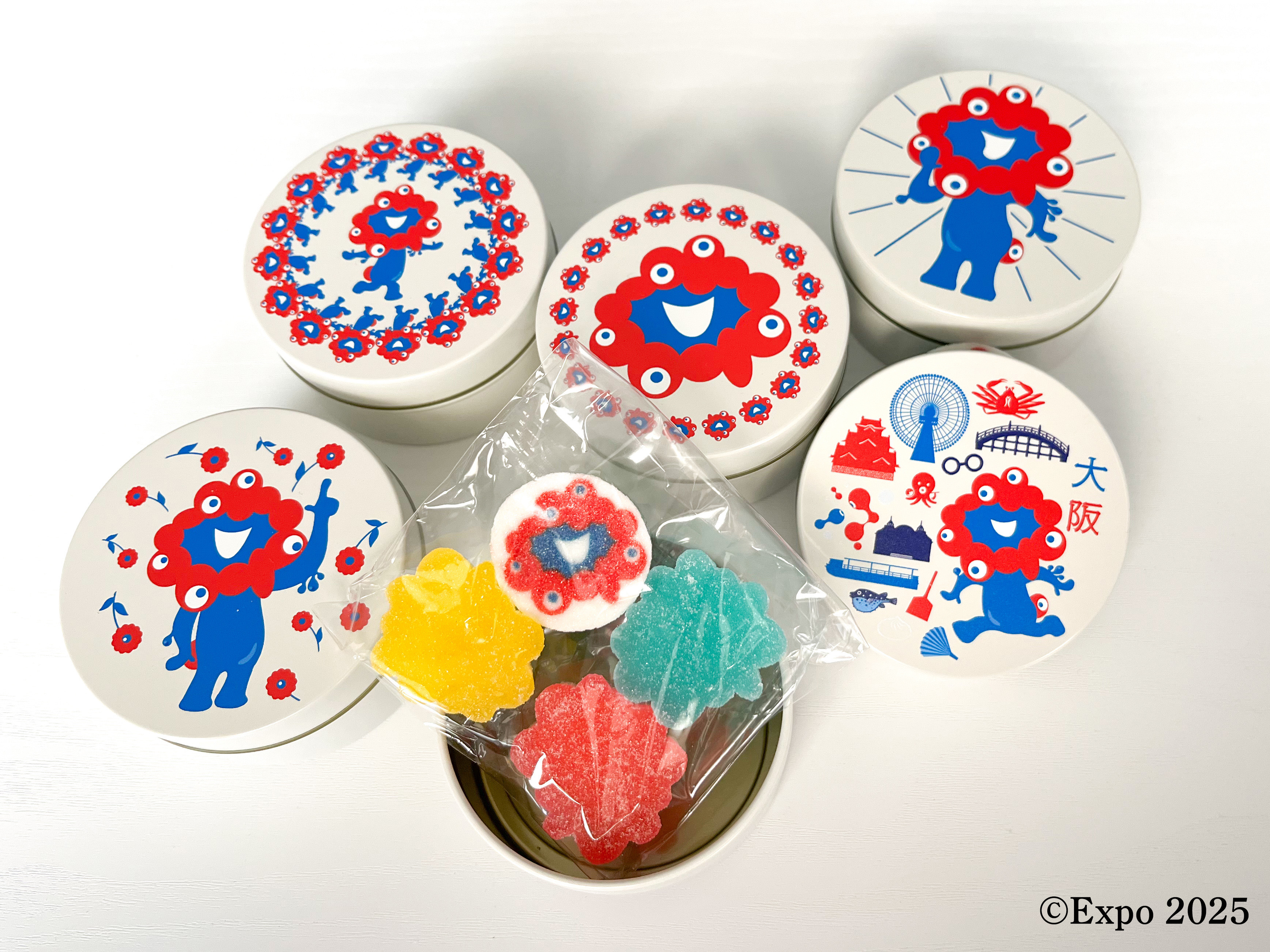 ミャクミャクゼリー缶のデザインは全5種類