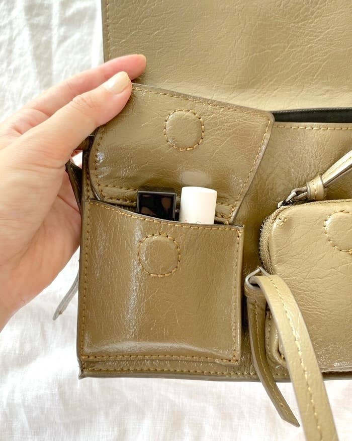 新品未使用】ZARA オフホワイト 本革ショルダーバッグ 保存袋付き 