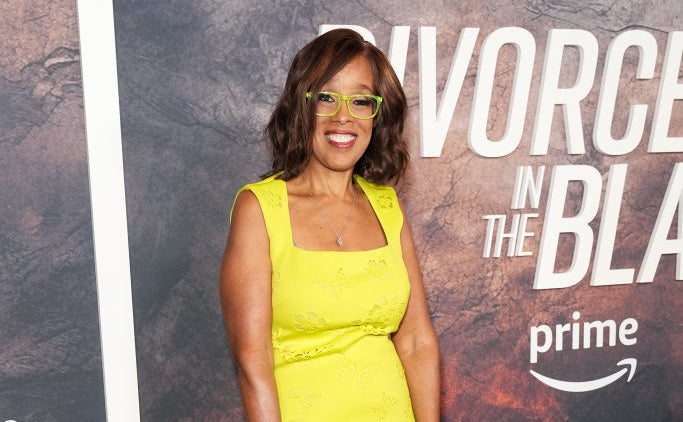 Gayle King in a sleeveless dress and sandals at the premiere of "Divorce in the Black"