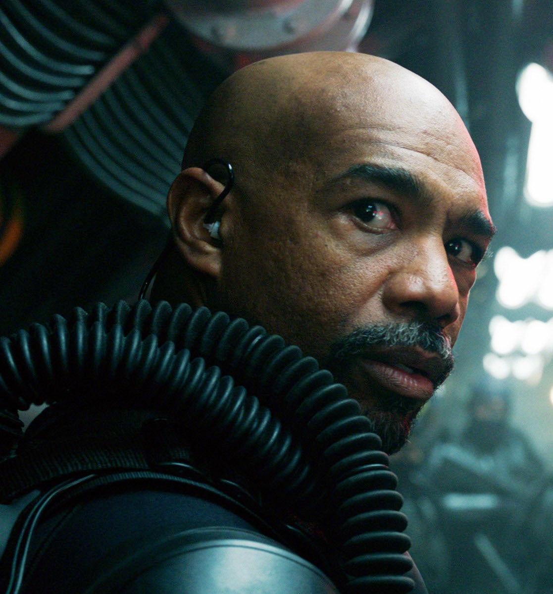 Michael Beach and Yahya Abdul-Mateen II in "Aquaman"