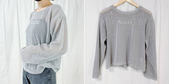 しまむらのオススメのトップス「メッシュロゴシシュウPO」