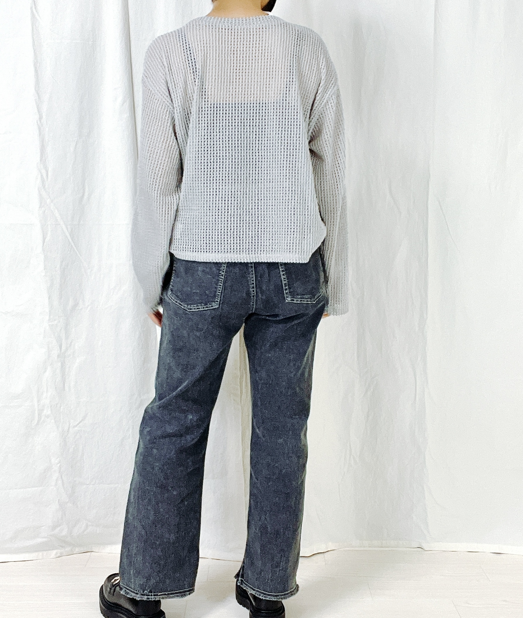 しまむらのオススメのトップス「メッシュロゴシシュウPO」のコーディネート