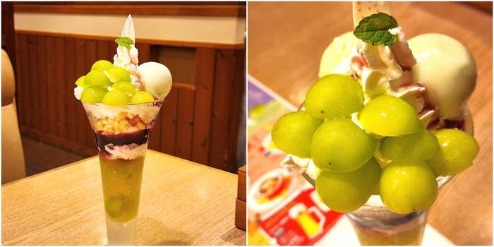 ココスのおすすめスイーツ「シャインマスカットパフェ」