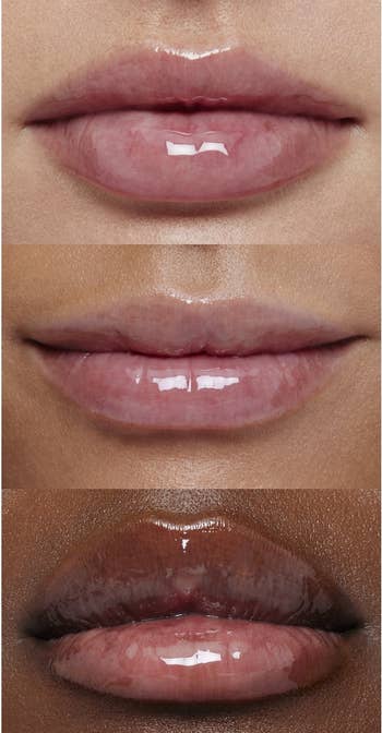Close-ups of 3 antithetic lips showcasing the articulator oil
