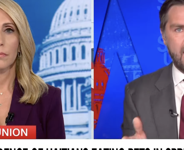 Dana Bash and J.D. Vance discuss on CNN State of the Union about officials refuting claims of Haitians eating pets in Springfield