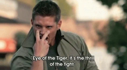 Jensen Ackles singing eye of the tiger screenshot