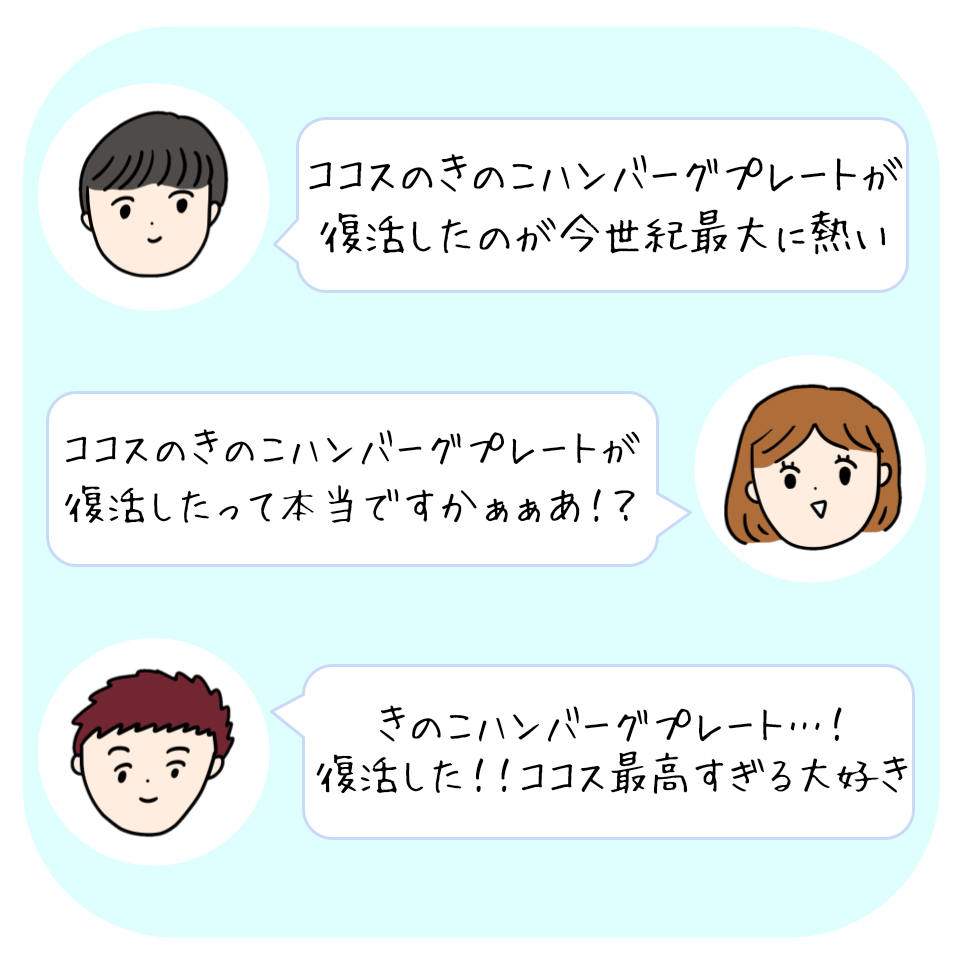 ココスのおすすめフード「ココスのきのこハンバーグプレートダブル」