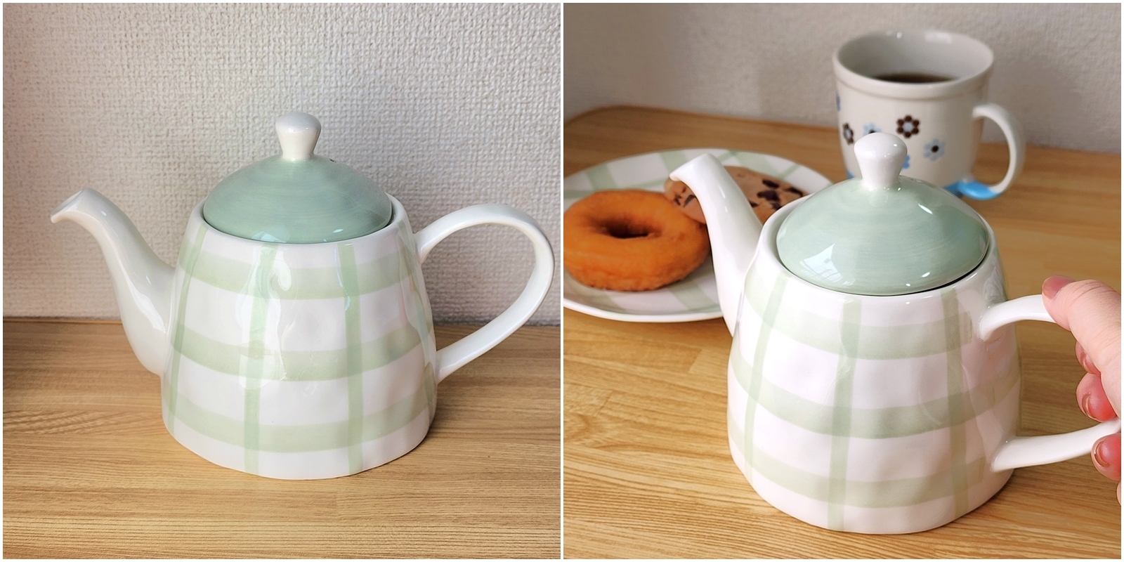 Francfranc（フランフラン）のおすすめ雑貨「ハンドペイント ティーポット チェック」