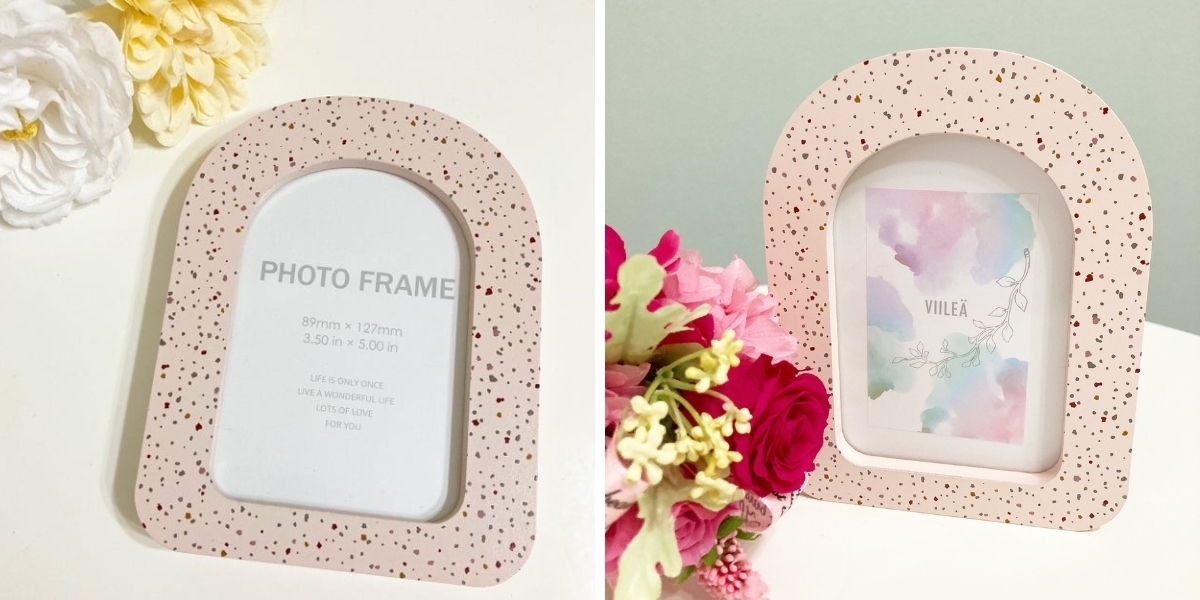 DAISO（ダイソー）のおしゃれインテリア「MDFフォトフレーム（アーチ型、L判）」