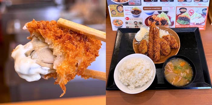 かつやのおすすめメニュー「秋の海鮮フライ定食」
